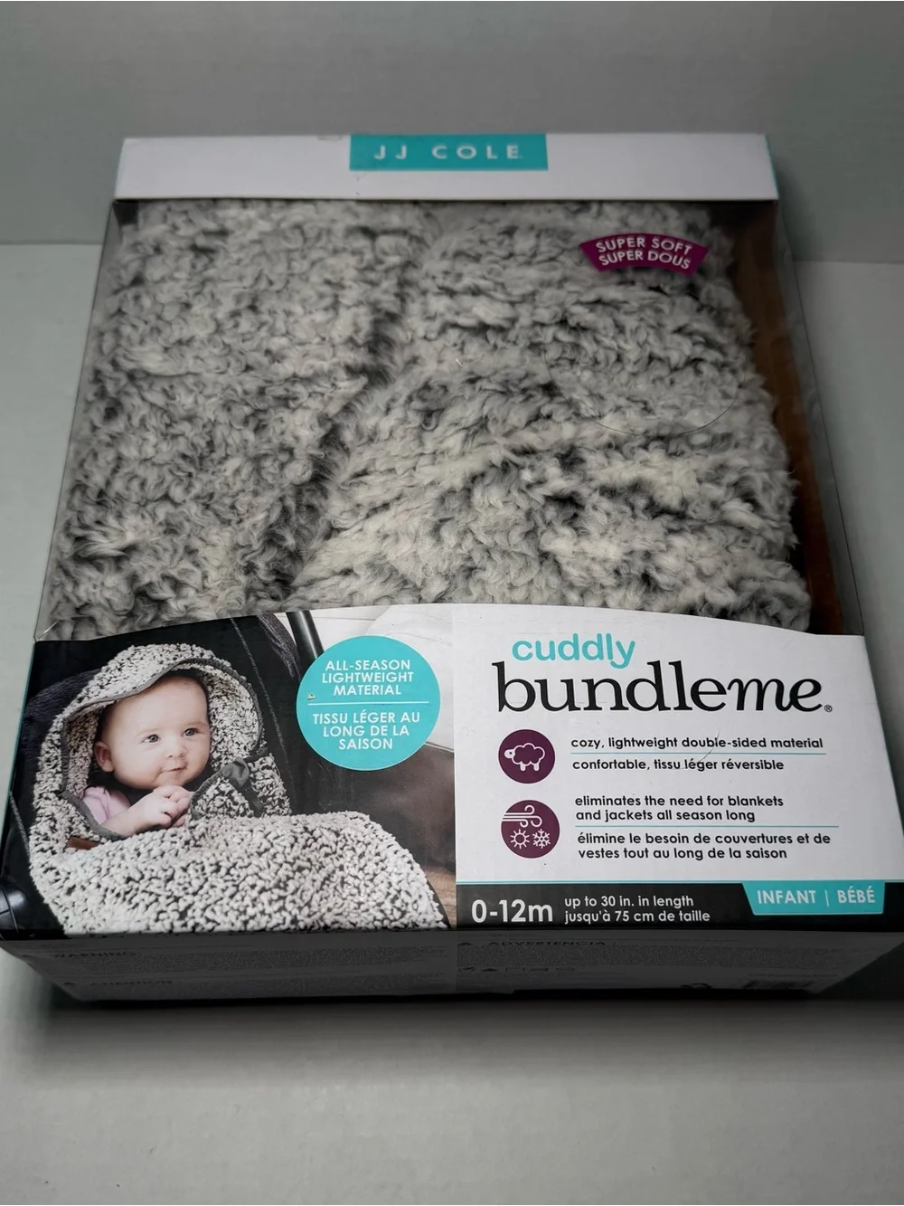 JJ Cole Cuddly Bundleme Super Soft Snuggly Car Seat Cover - Picture 1 of 4